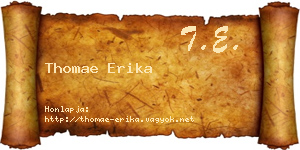 Thomae Erika névjegykártya